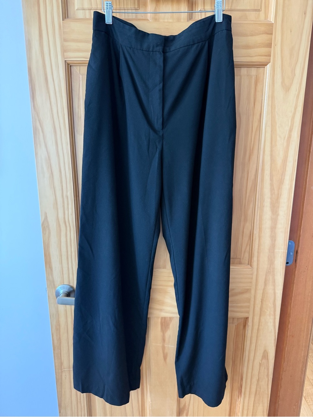 Classic Black Wide-Leg Dress Pants